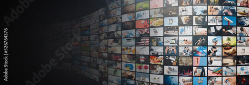 Television streaming video, multimedia wall