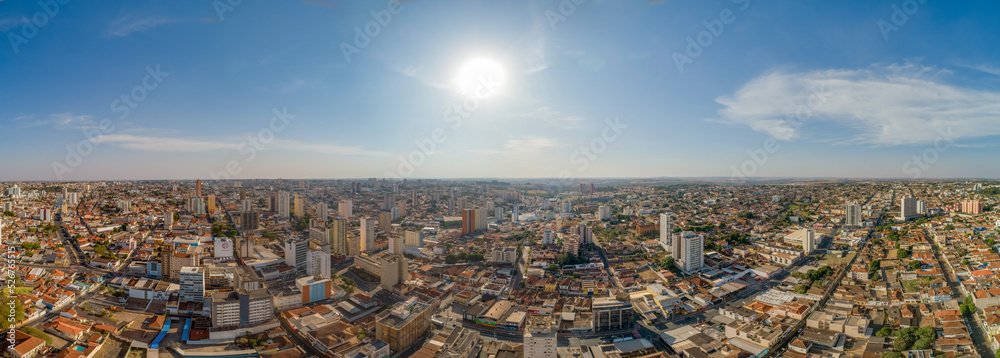 A panoramic view of the central region of uberaba
