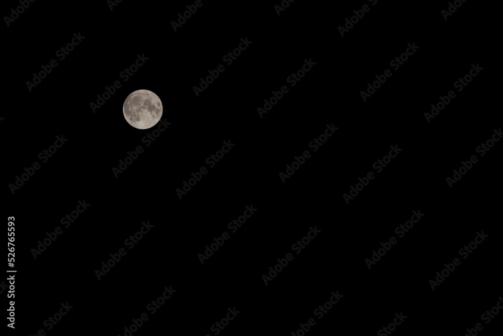 Full Sturgeon Moon rising. Copy space Full Sturgeon Moon rising. Copy space