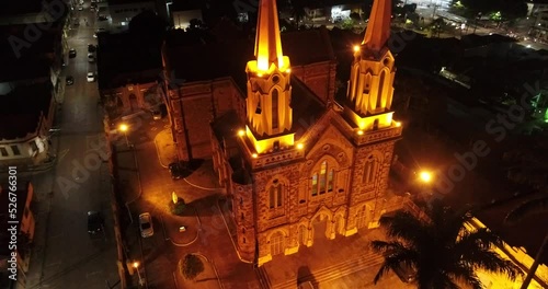 erial view of one of the most visited spots in Uberaba for its recognized Gothic architecture, the church 