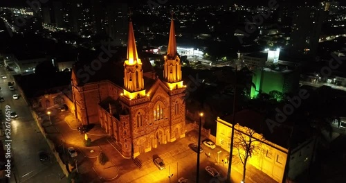 erial view of one of the most visited spots in Uberaba for its recognized Gothic architecture, the church 