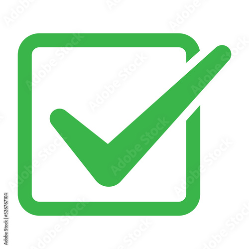 Free Download Check mark green pointed icon. - GFXLoad
