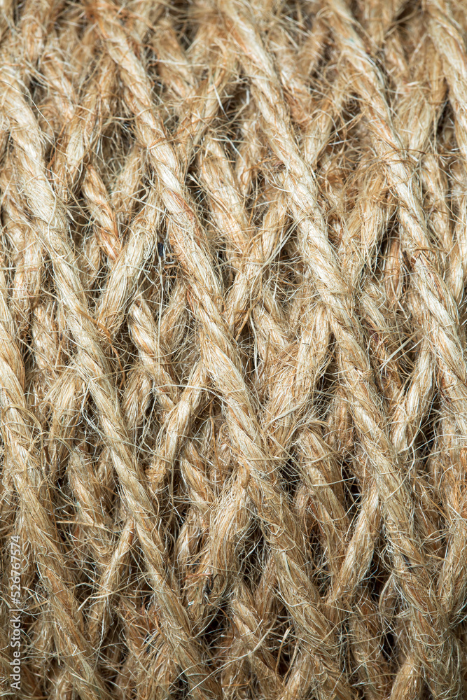 Fototapeta premium brown rope texture,old rope texture,Natural rope texture,old rope texture,Macro rope texture,Hemp cord, jute twine texture background, Skein of jute twine close up