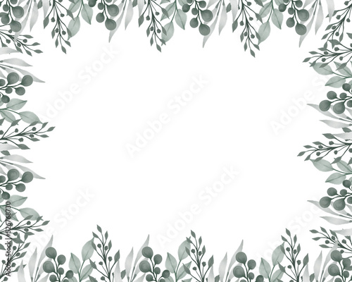pastel green wildflower background for greeting card