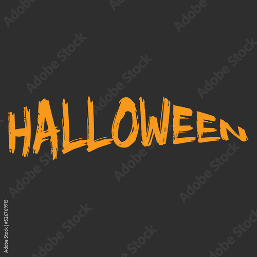 Happy Halloween greeting text vector EPS for social media posts, T-shirts, quotes and etc. photo