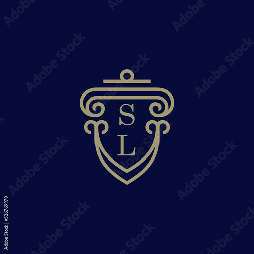 SL classic theme initial logo design which is good for branding