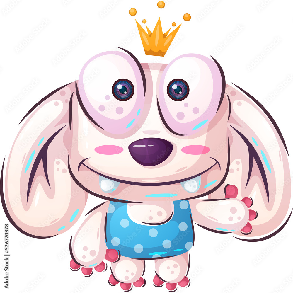 Fototapeta premium Cartoon character hello monster