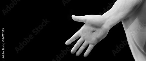 Φωτογραφία Sculpted Art of Hand of Jesus with Wound Nail Mark from Crucifixion