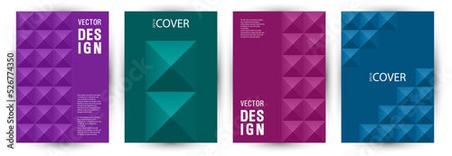 Business booklet cover layout bundle graphic design. Memphis style simple journal layout bundle