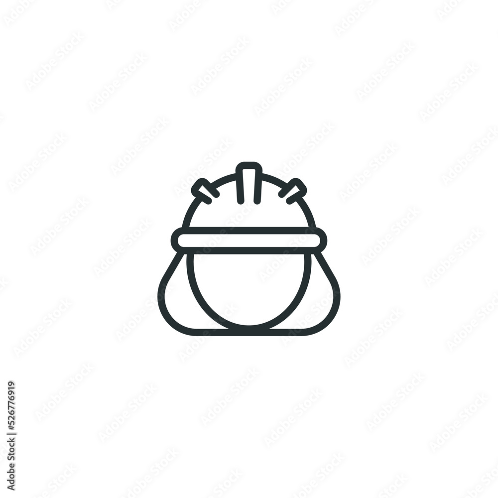 Vector sign of Construction worker symbol is isolated on a white background. Construction worker icon color editable. Vector sign of Construction worker symbol is isolated on a white background. Construction worker icon color editable.
