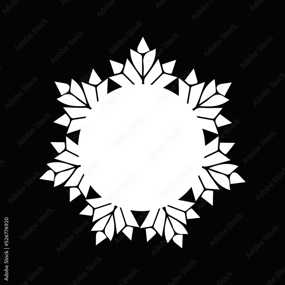 White flower nature vector logo 