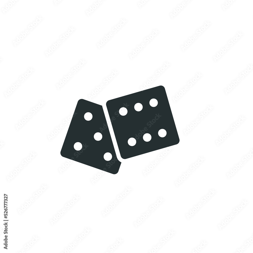 Vector sign of dice symbol is isolated on a white background. dice icon color editable. Vector sign of dice symbol is isolated on a white background. dice icon color editable.