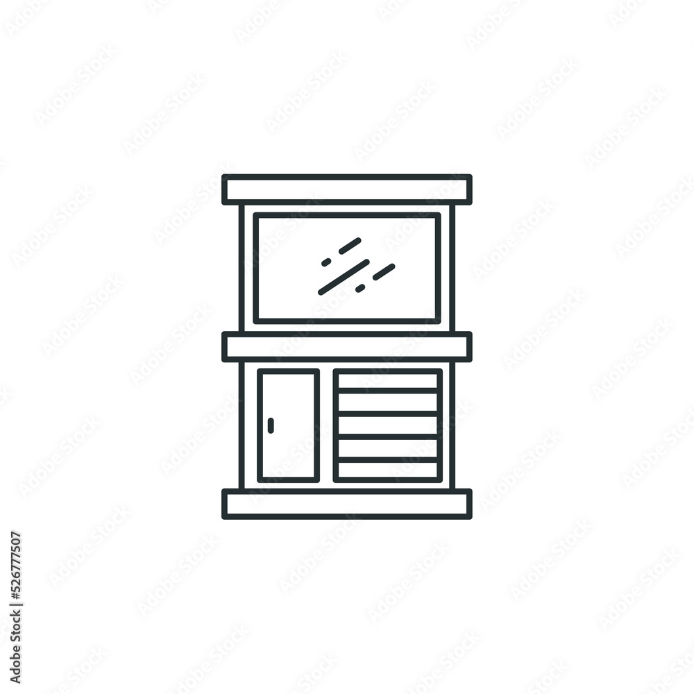 Vector sign of Store symbol is isolated on a white background. Store icon color editable. Vector sign of Store symbol is isolated on a white background. Store icon color editable.