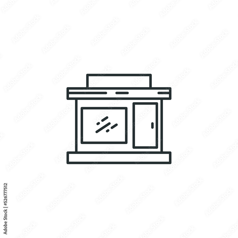 Vector sign of Store symbol is isolated on a white background. Store icon color editable. Vector sign of Store symbol is isolated on a white background. Store icon color editable.