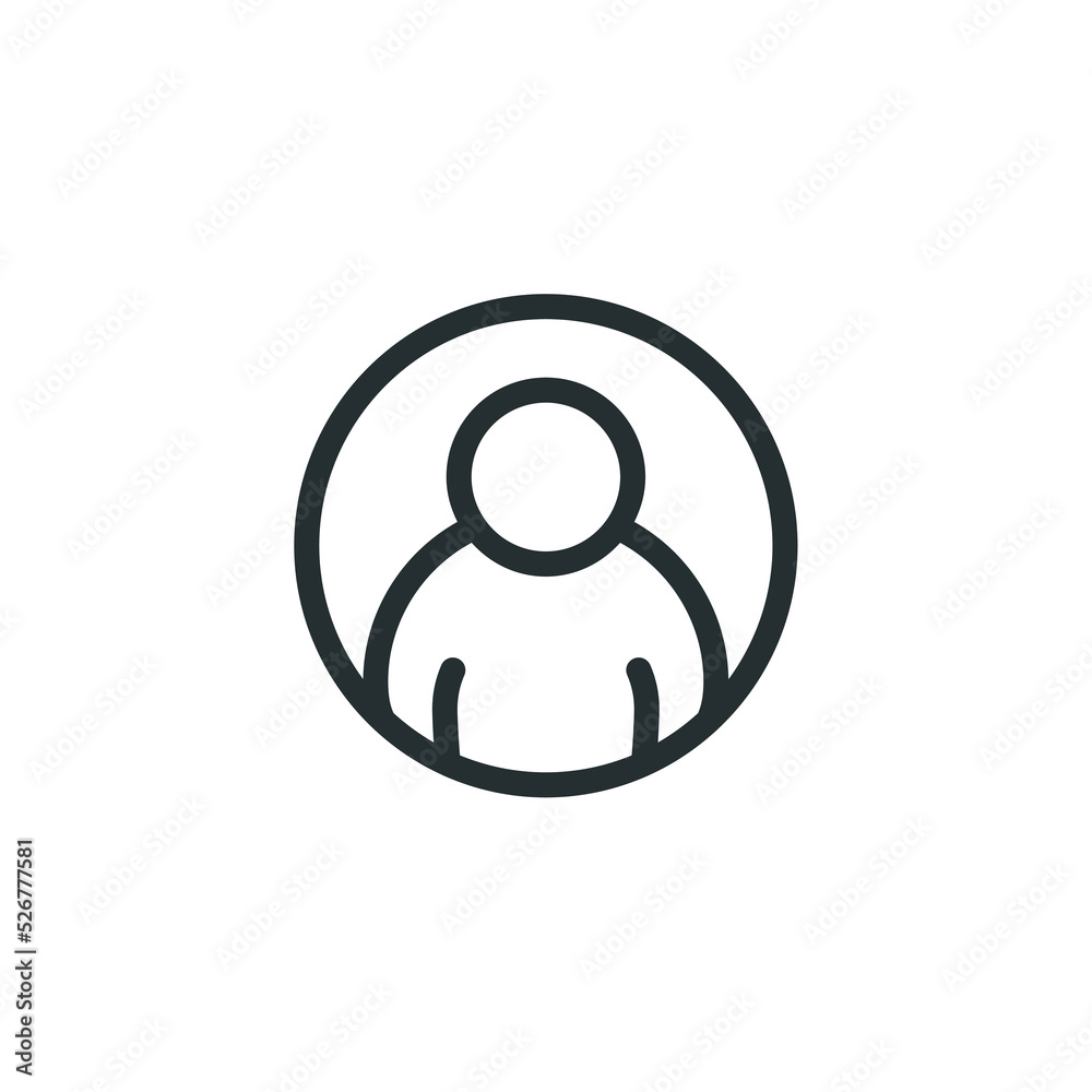Vector sign of user symbol is isolated on a white background. user icon color editable. Vector sign of user symbol is isolated on a white background. user icon color editable.