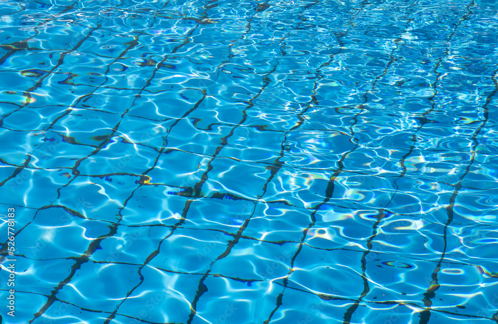 Fototapeta premium refreshing blue swimming pool water