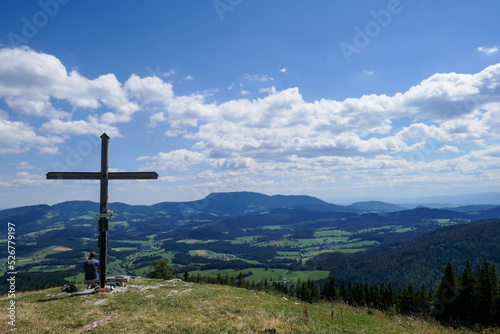 Austria, Fladnitz an der Teichalm. Beautiful mountains and fields, summer in Austria. Tourism and hiking in Styria.