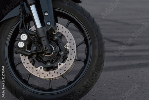 motorcycle wheel with brake discs