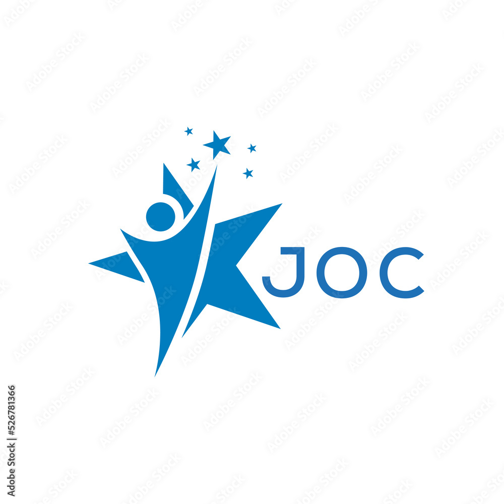 JOC Letter logo white background .JOC Business finance logo design