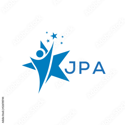 JPA Letter logo white background .JPA Business finance logo design vector image in illustrator .JPA letter logo design for entrepreneur and business.
 photo