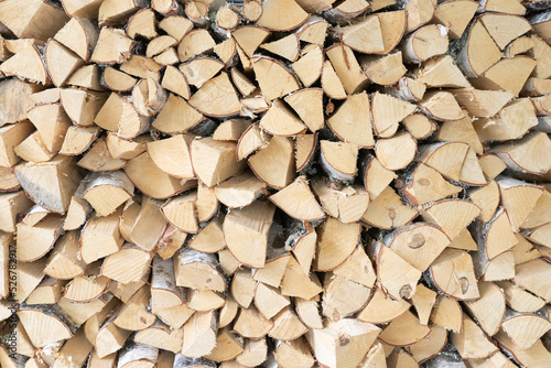 Heap of birch wood close up © Marcus Holmqvist