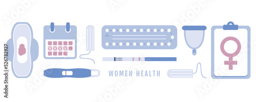 women health contraception and hygiene info graphic