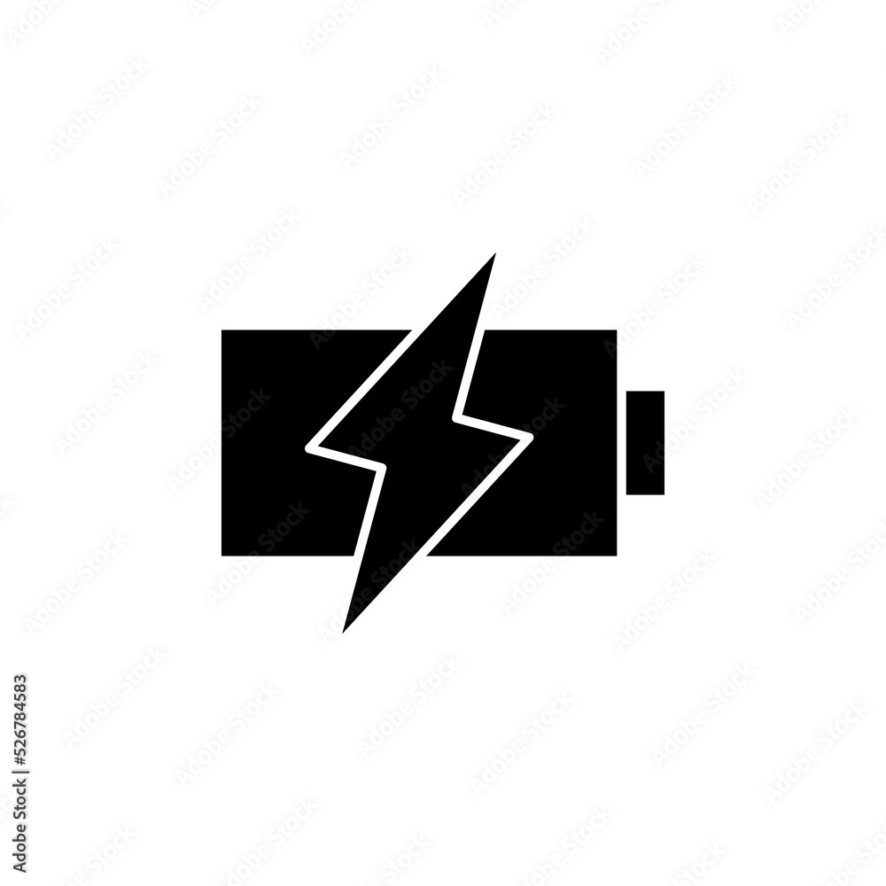 Battery icon. battery charge level. battery charging icon on white background Battery icon. battery charge level. battery charging icon on white background