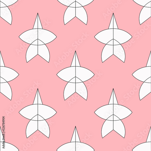 White kites on pink background.