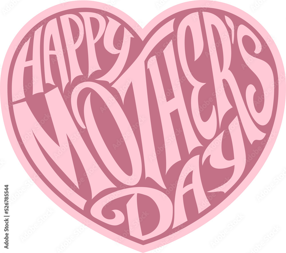 Obraz premium Pink Mothers Day Heart