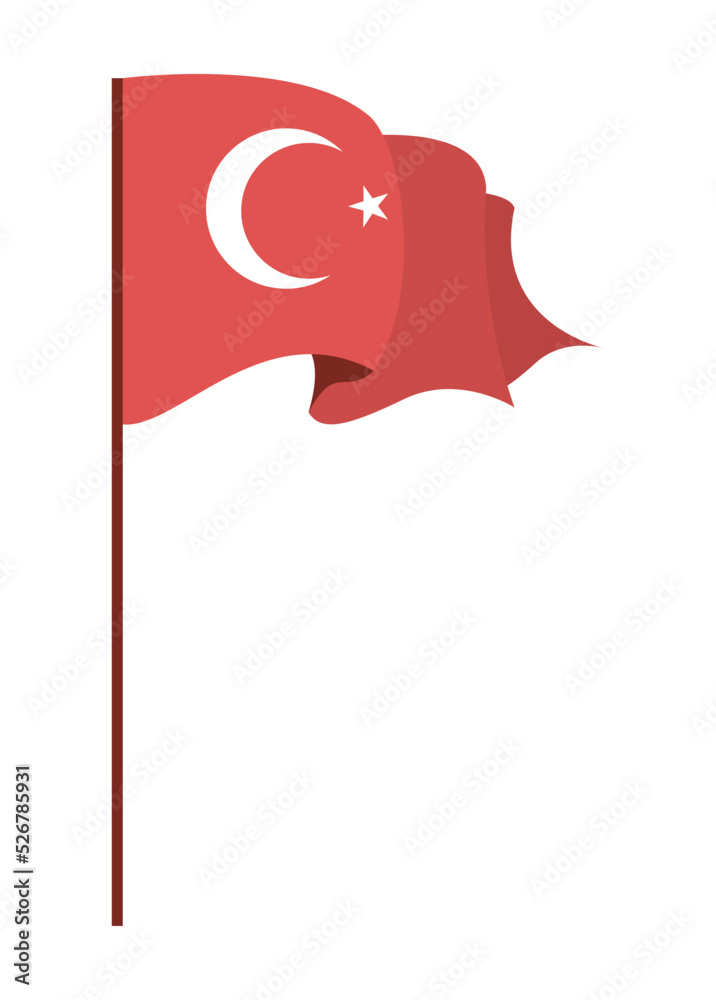 turkey flag in pole