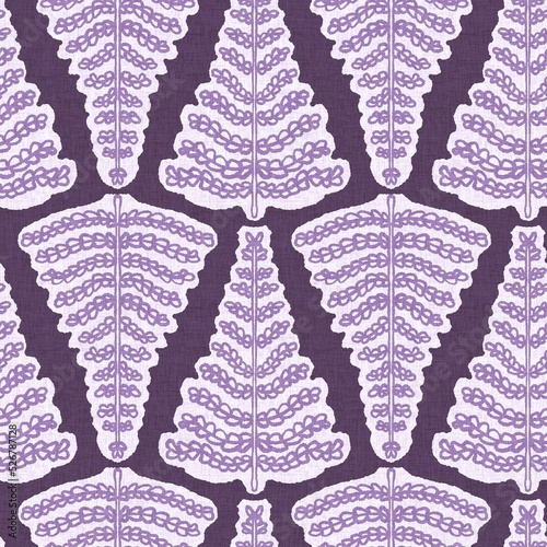 Gender neutral purple botanical foliage seamless raster background. Simple whimsical 2 tone pattern. Kids floral nursery wallpaper or scandi all over print.