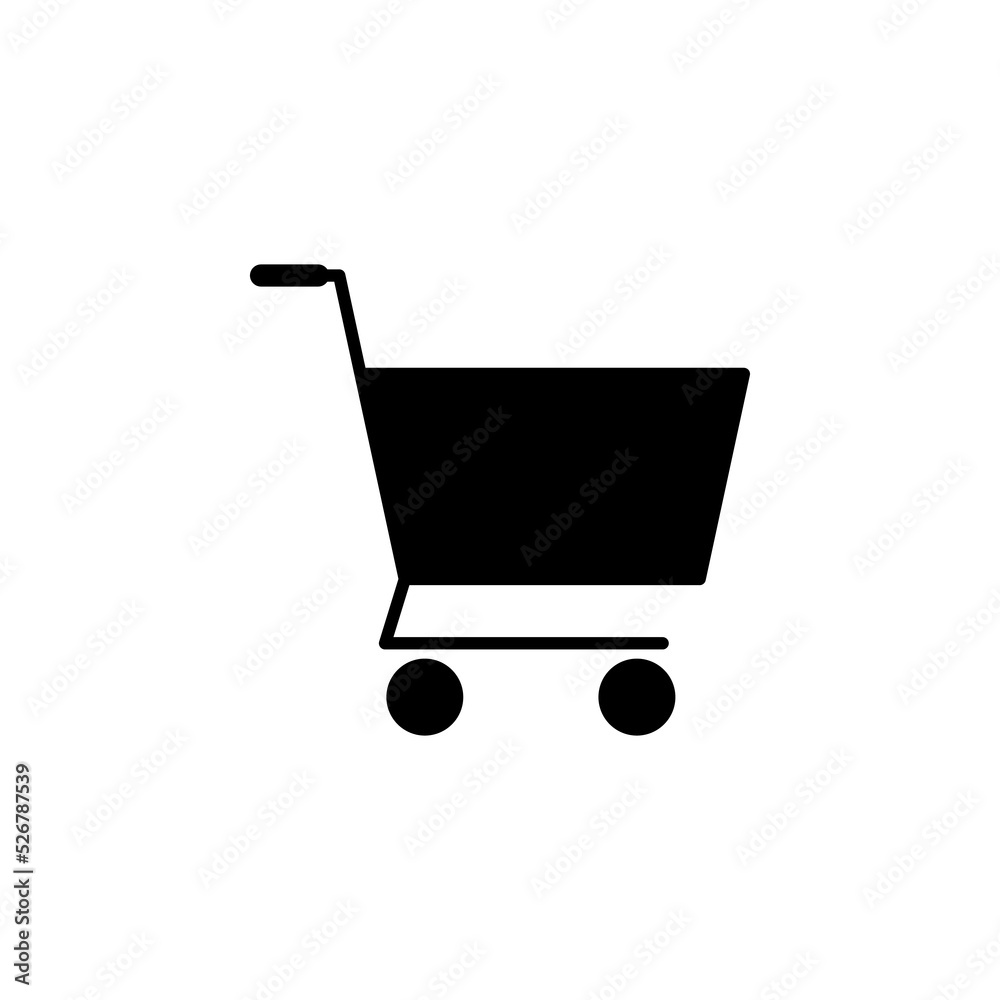 Shopping cart icon vector logo template isolated on white background. Shopping cart icon vector logo template isolated on white background.