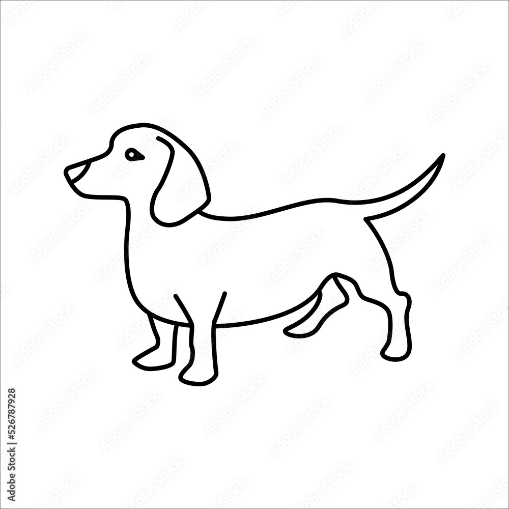 Dog icon Vector illustration on white background. Animal Logotype concept. Logo design template.