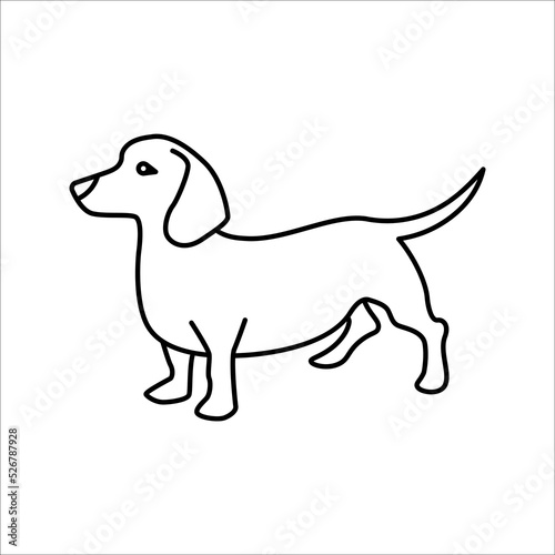 Dog icon Vector illustration on white background. Animal Logotype concept. Logo design template.