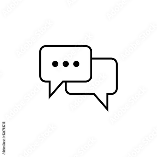Chat vector icon, dialog symbol. Simple, flat design for web or mobile app design isolated on white background