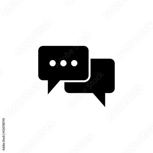 Chat vector icon, dialog symbol. Simple, flat design for web or mobile app design isolated on white background