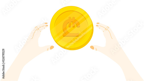 South Ossetia Flag vector hand drawn,Georgian lari vector hand drawn