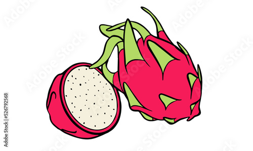 Colorful dragonfruit photo