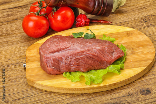 Raw beef piece for cooking