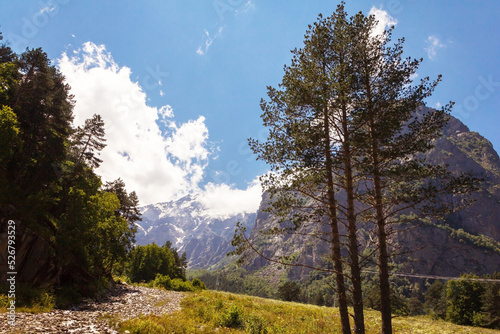 In a mountain gorge in the Caucasus.