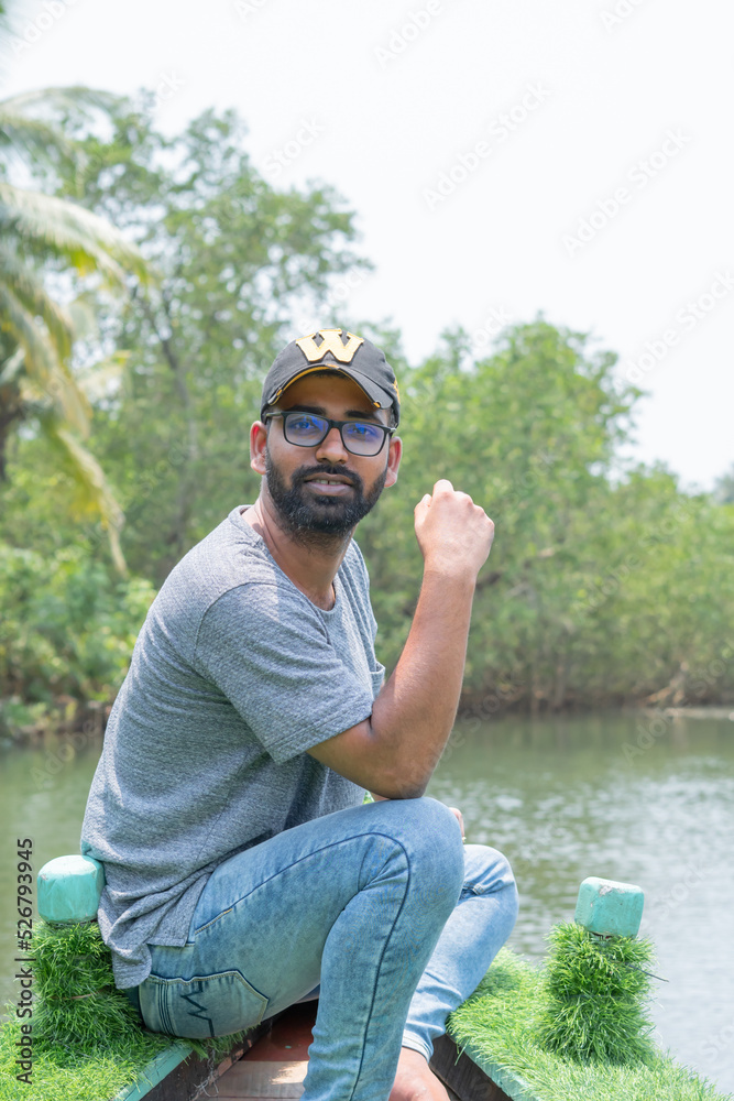 Tourist in honnavar backwaters Tourist in honnavar backwaters