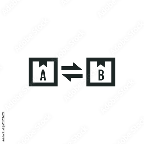 Barter icon isolated on white background