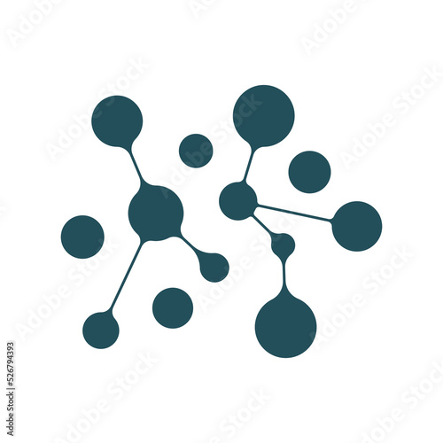 Neuron logo or nerve cell logo design,molecule logo illustration template icon with vector concept