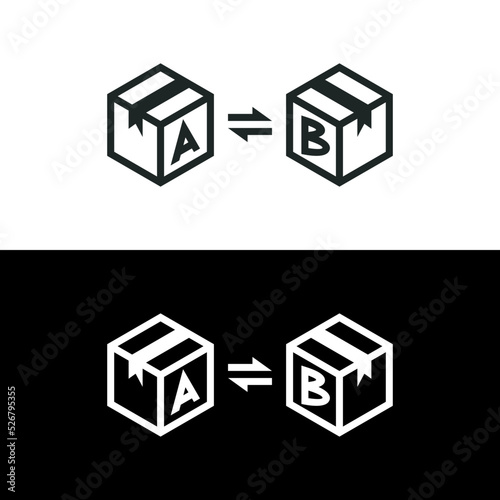 Barter icon isolated on white background