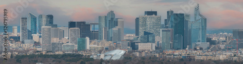 Canvas Print paris business city.