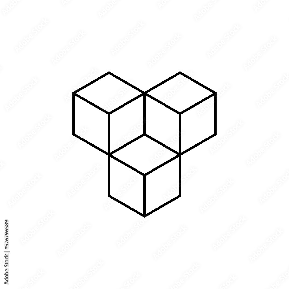 cube Icon. In Trendy Design Vector. vector illustration on white background cube Icon. In Trendy Design Vector. vector illustration on white background