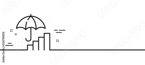 Inflation line icon. Rising prices sign. Economic protection symbol. Minimal line illustration background. Inflation line icon pattern banner. White web template concept. Vector