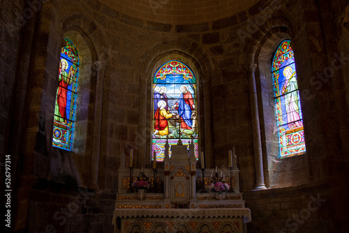 The interior of the church at Malval, Creuse.