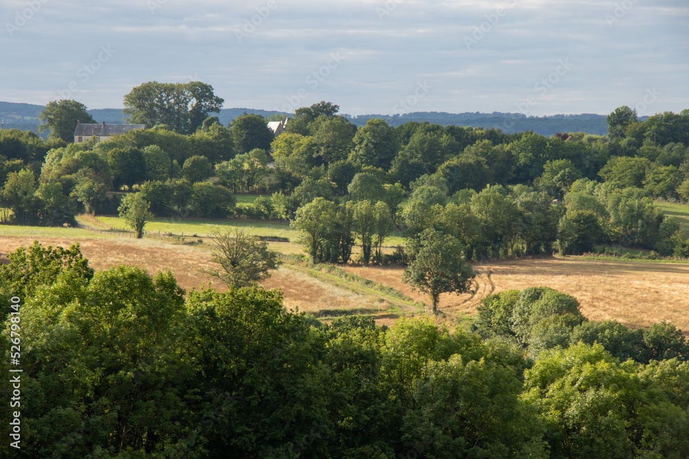 An elevated view of the Creuse countryside.