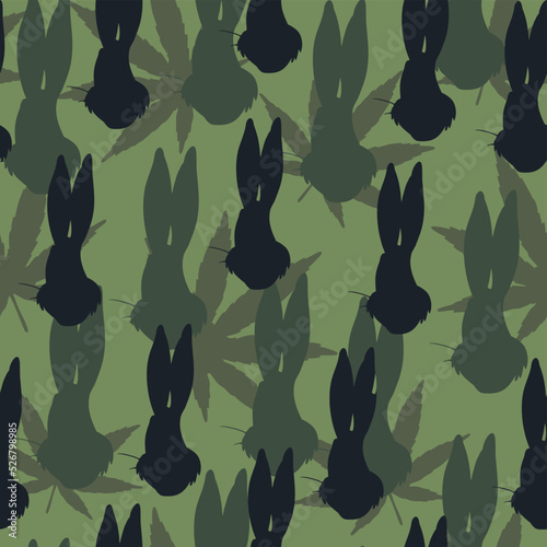 
Camouflage army pattern hare, seamless graphics, vectors, animals